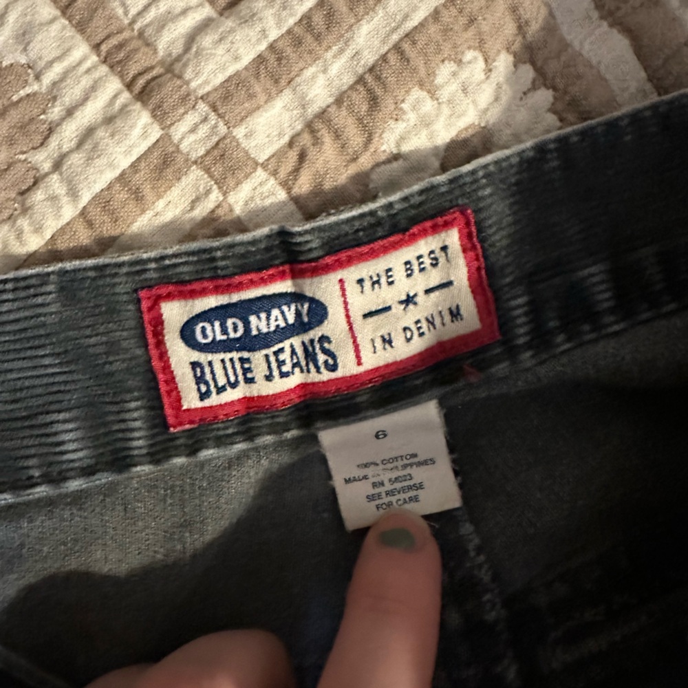 Vintage y2k black grey corduroy flare / bootcut pants - Picture 5 of 9